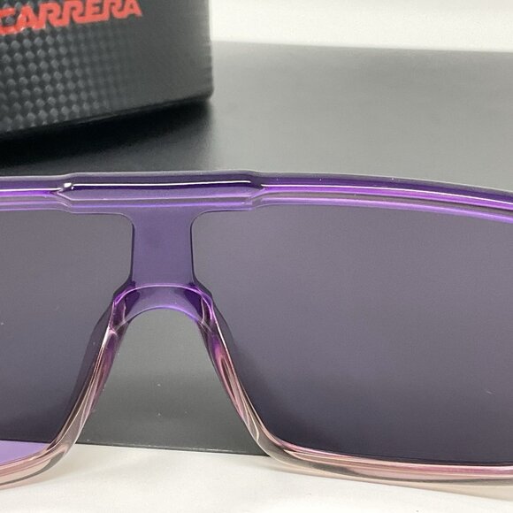 Carrera 6630 Shield Flat Top Sunglasses 03D4TJ Violet Shaded Black main image 9